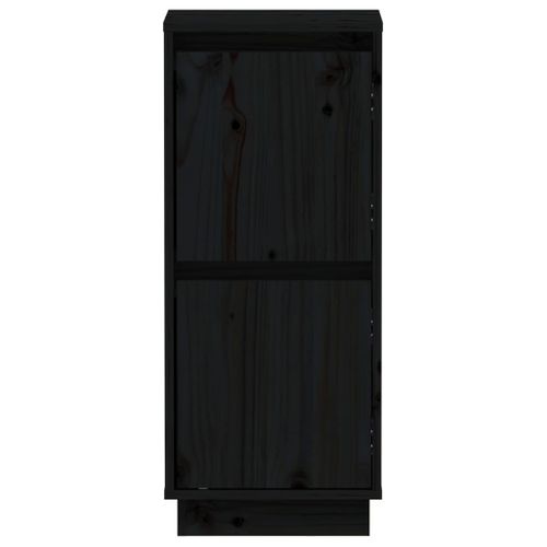 Buffets 2 Pièces Noir 31,5x34x75 Cm Bois Massif De Pin