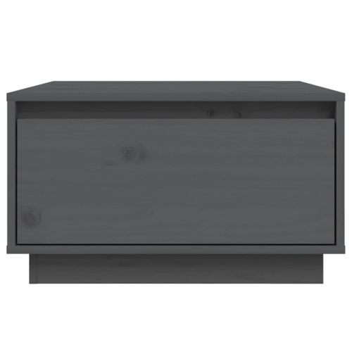 Table Basse Gris 55x56x32 Cm Bois Massif De Pin