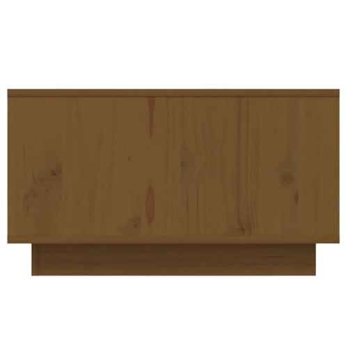 Table Basse Marron Miel 55x56x32 Cm Bois Massif De Pin