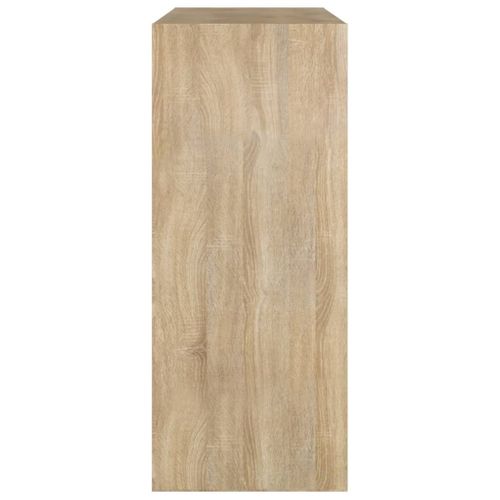 Bibliothèque 1 Étagère Séparateur De Pièce Chêne Sonoma 80x30x72 Cm Bois Contreplaqué