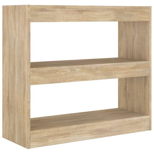 Bibliothèque 1 Étagère Séparateur De Pièce Chêne Sonoma 80x30x72 Cm Bois Contreplaqué