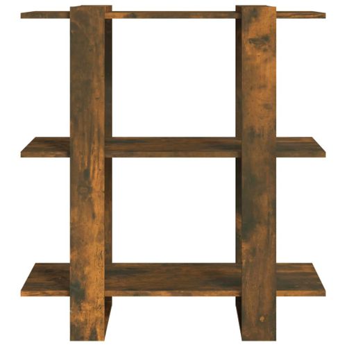 Bibliothèque/séparateur De Pièce Chêne Fumé 80x30x87 Cm