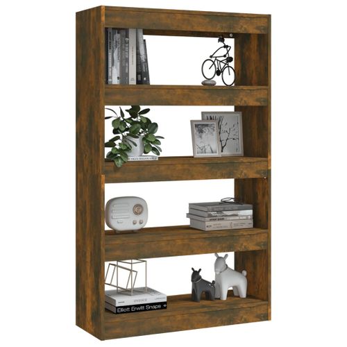 Bibliothèque/séparateur De Pièce Chêne Fumé 80x30x135 Cm