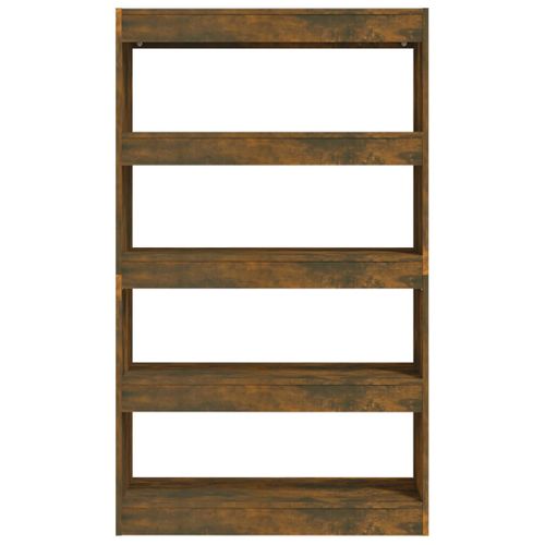 Bibliothèque/séparateur De Pièce Chêne Fumé 80x30x135 Cm