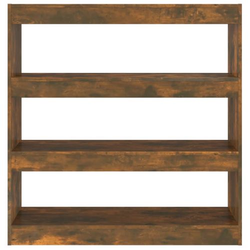 Bibliothèque/séparateur De Pièce Chêne Fumé 100x30x103 Cm