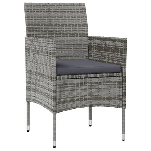 Salon De Jardin 16 Pièces Avec Coussins Résine Tressée Gris