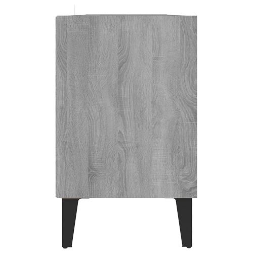 Meuble TV Avec Pieds En Métal Sonoma Gris 103,5x30x50 Cm