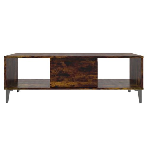 Table Basse Chêne Fumé 103,5x60x35 Cm Bois Contreplaqué