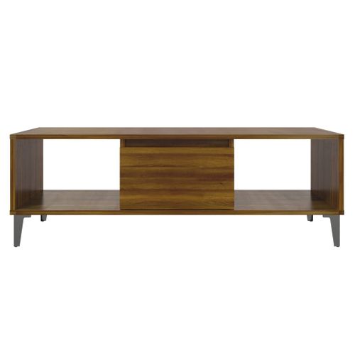 Table Basse Chêne Marron 103,5x60x35 Cm Bois Contreplaqué