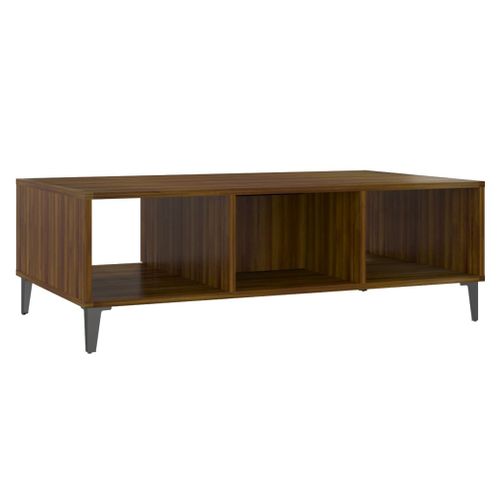 Table Basse Chêne Marron 103,5x60x35 Cm Bois Contreplaqué