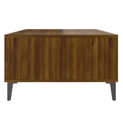 Table Basse Chêne Marron 103,5x60x35 Cm Bois Contreplaqué