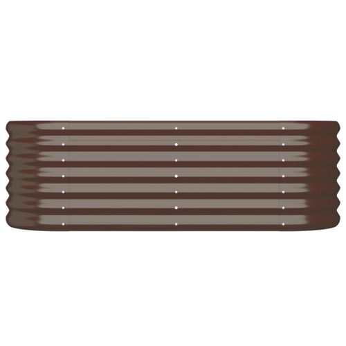 Jardinière De Jardin Acier Enduit De Poudre Marron