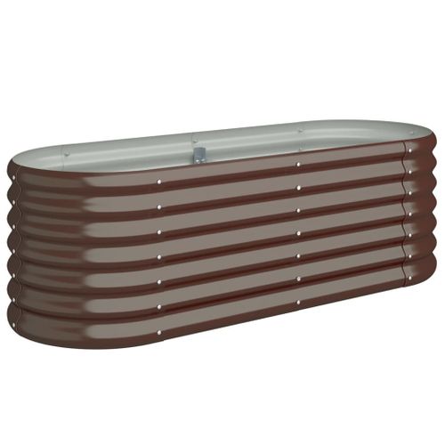 Jardinière De Jardin Acier Enduit De Poudre Marron