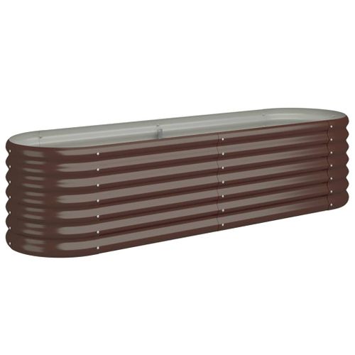 Jardinière De Jardin Acier Enduit De Poudre Marron