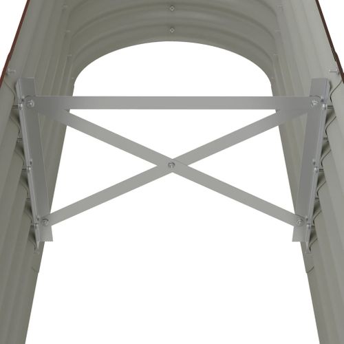 Jardinière De Jardin Acier Enduit De Poudre Marron