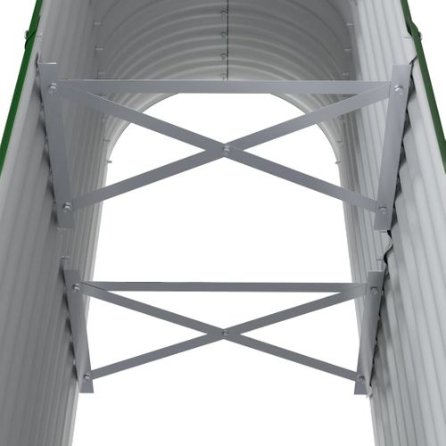 Jardinière De Jardin Acier Galvanisé 114x40x68 Cm Vert