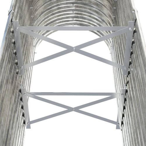 Jardinière De Jardin Acier Galvanisé Argenté