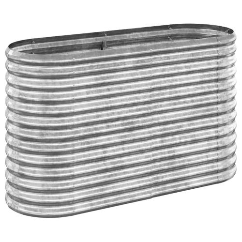 Jardinière De Jardin Acier Galvanisé Argenté