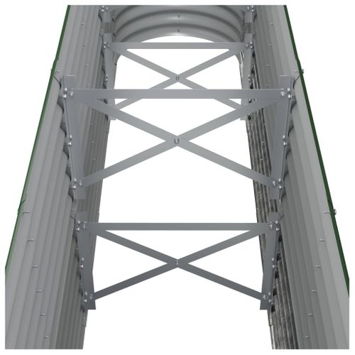 Jardinière De Jardin Acier Galvanisé 260x40x68 Cm Vert