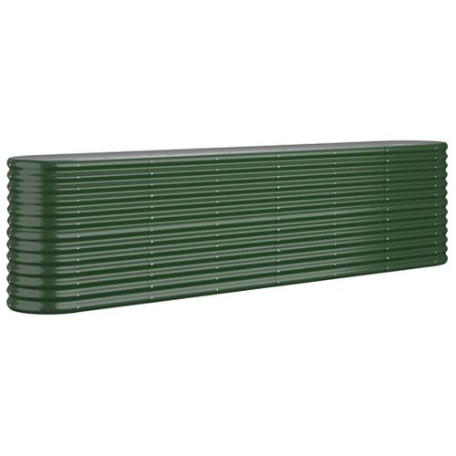 Jardinière De Jardin Acier Galvanisé 260x40x68 Cm Vert