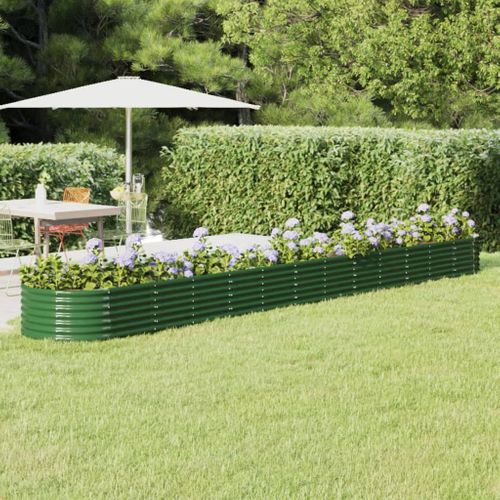 Jardinière De Jardin Acier Galvanisé 512x80x36 Cm Vert