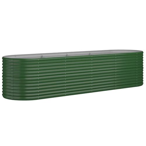Jardinière De Jardin Acier Galvanisé 296x80x68 Cm Vert