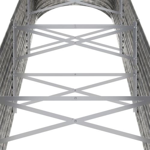 Jardinière De Jardin Acier Galvanisé Argenté