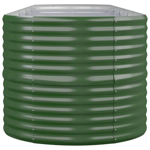 Jardinière De Jardin Acier Galvanisé 440x80x68 Cm Vert