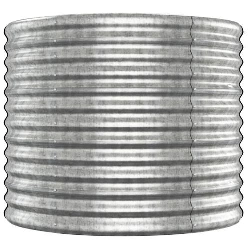 Jardinière De Jardin Acier Enduit De Poudre Argenté