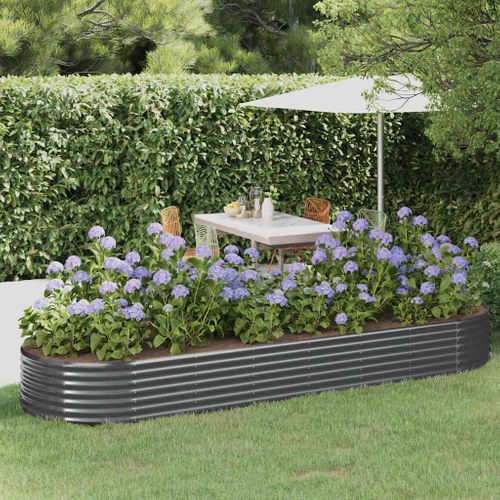 Jardinière De Jardin Acier Galvanisé Anthracite