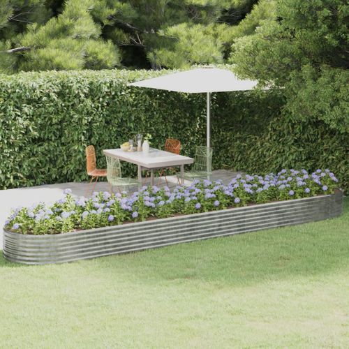 Jardinière De Jardin Acier Galvanisé Argenté