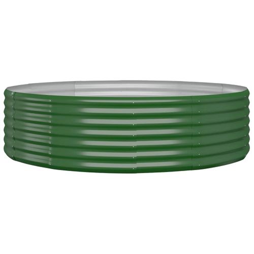 Jardinière De Jardin Acier Enduit De Poudre 140x140x36cm Vert