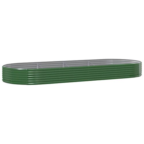 Jardinière De Jardin Acier Enduit De Poudre 373x140x36cm Vert