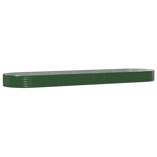Jardinière De Jardin Acier Enduit De Poudre 523x140x36cm Vert