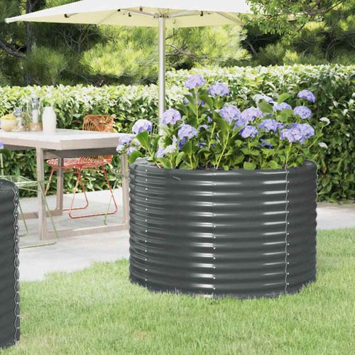 Jardinière De Jardin Acier Galvanisé Anthracite