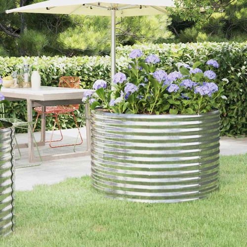 Jardinière De Jardin Acier Galvanisé Argenté