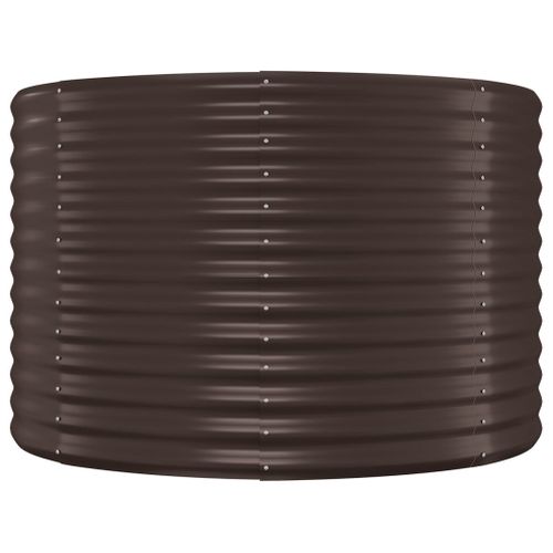 Jardinière De Jardin Acier Enduit De Poudre Marron