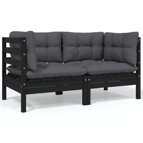 Salon De Jardin 4 Pièces Avec Coussins Bois De Pin Massif