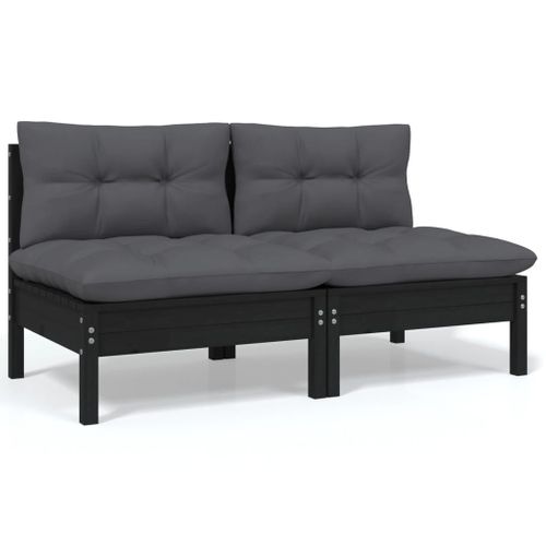 Salon De Jardin 4 Pièces Avec Coussins Bois De Pin Massif