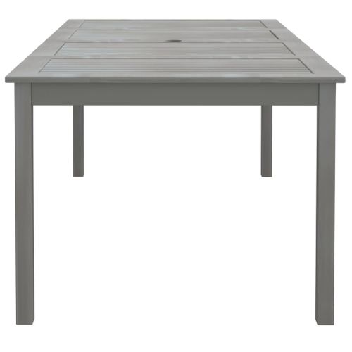 Table De Jardin Gris 200x100x75 Cm Bois D'acacia Solide