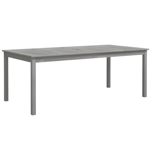 Table De Jardin Gris 200x100x75 Cm Bois D'acacia Solide