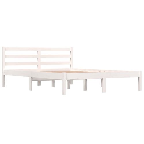 Cadre De Lit Sans Matelas 120x190 Cm Blanc