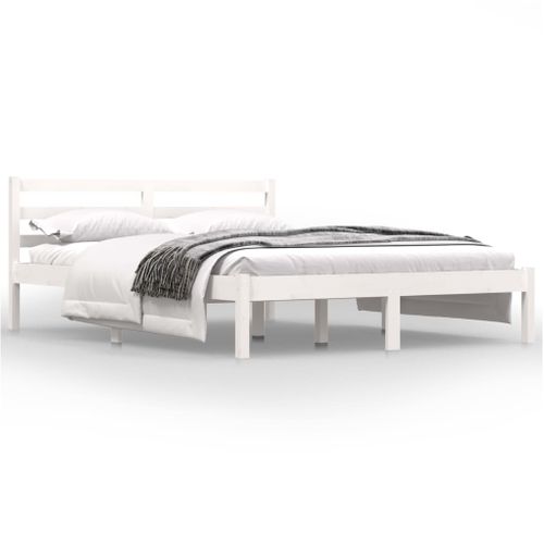 Cadre De Lit Sans Matelas 120x190 Cm Blanc