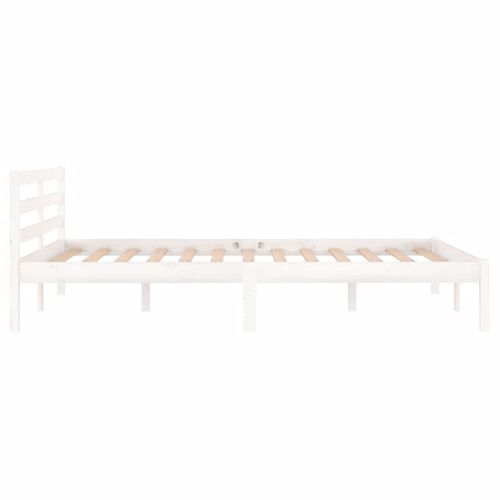 Cadre De Lit Sans Matelas Bois De Pin Massif 120x200 Cm Blanc