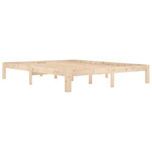 Cadre De Lit Sans Matelas Bois Massif De Pin 160x200 Cm