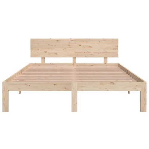 Cadre De Lit Sans Matelas Bois Massif De Pin 140x200 Cm