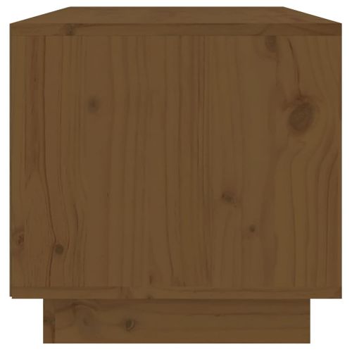 Meuble TV Marron Miel 60x35x35 Cm Bois De Pin Massif