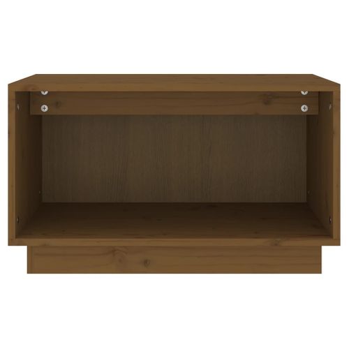 Meuble TV Marron Miel 60x35x35 Cm Bois De Pin Massif