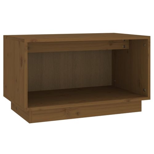 Meuble TV Marron Miel 60x35x35 Cm Bois De Pin Massif