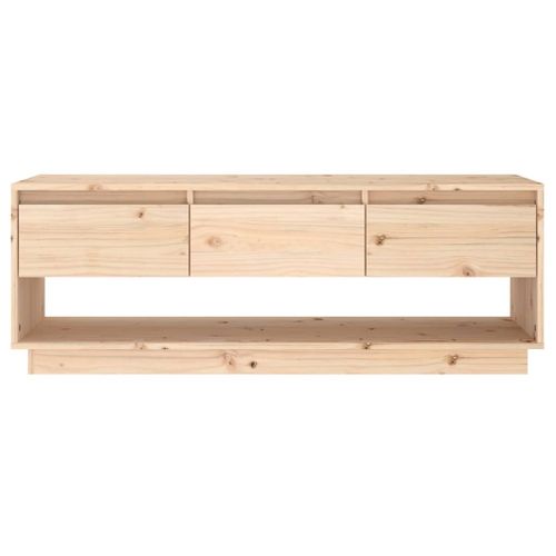 Meuble TV 110,5x34x40 Cm Bois De Pin Massif